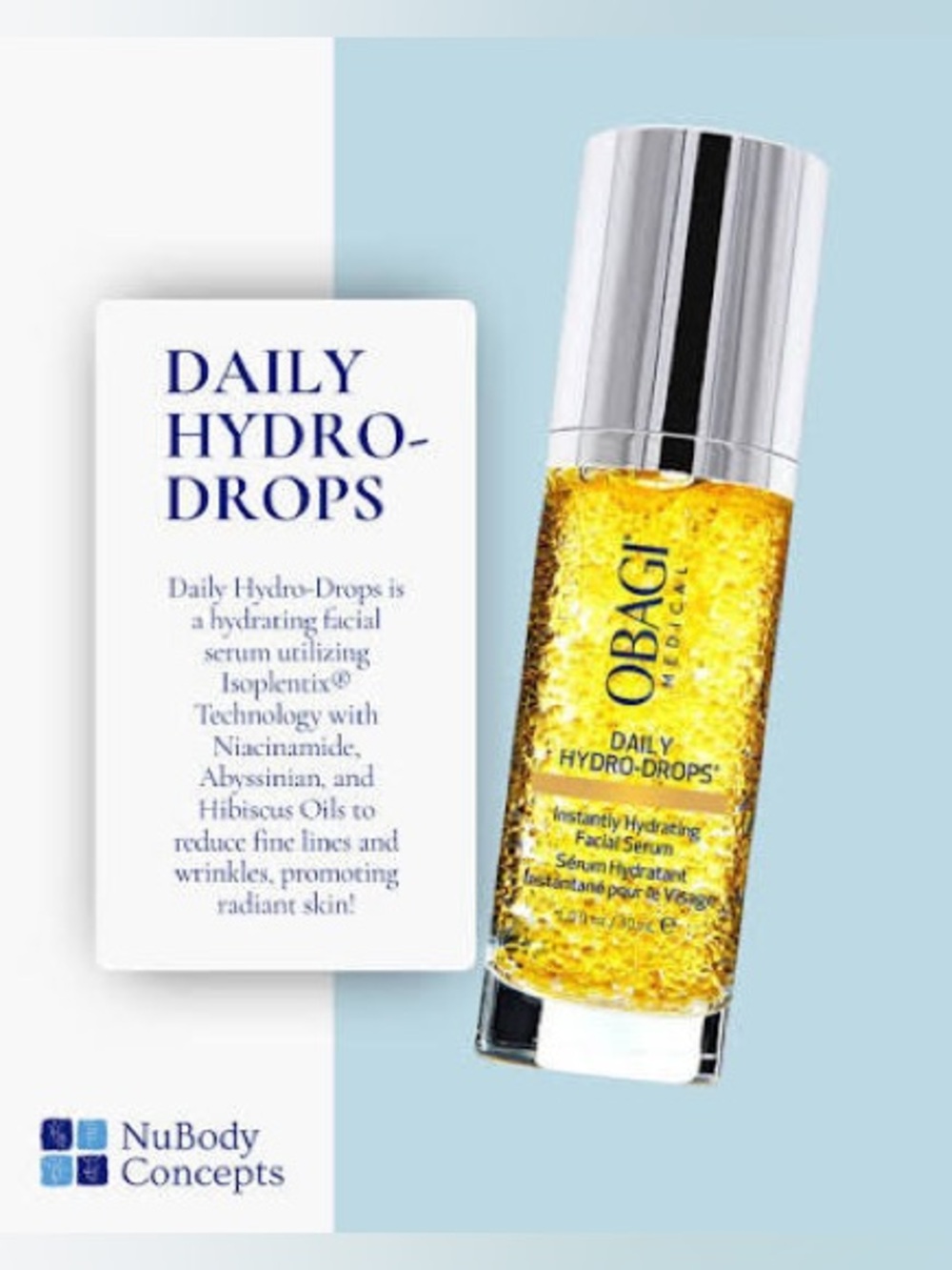 Obagi Daily Hydro-Drops Facial Serum Hydrating Vitamin B3 + Hibiscus Oil NIB - Picture 4 of 12